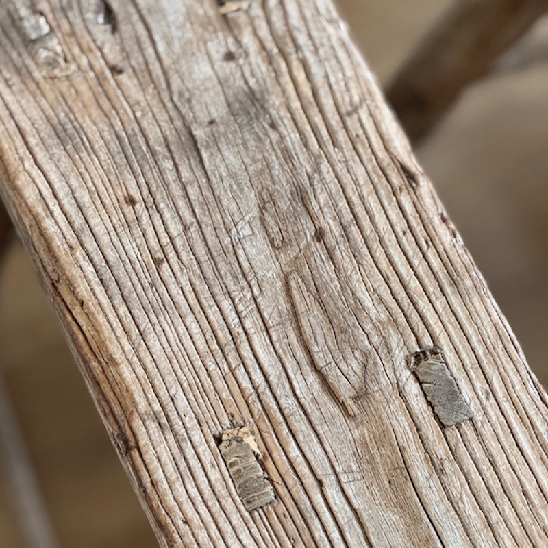 Vintage Reclaimed Wood Stool Side Table (No. 5)