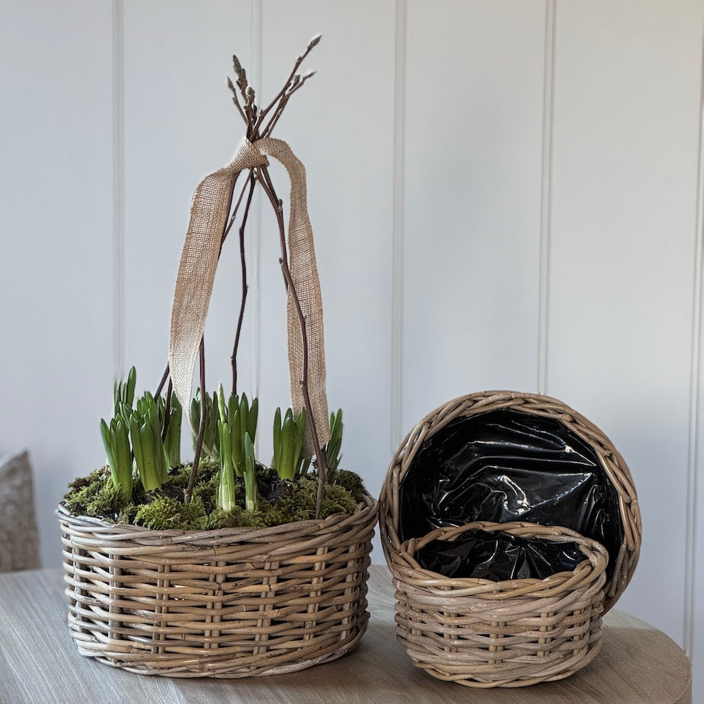 Rattan Round Planter