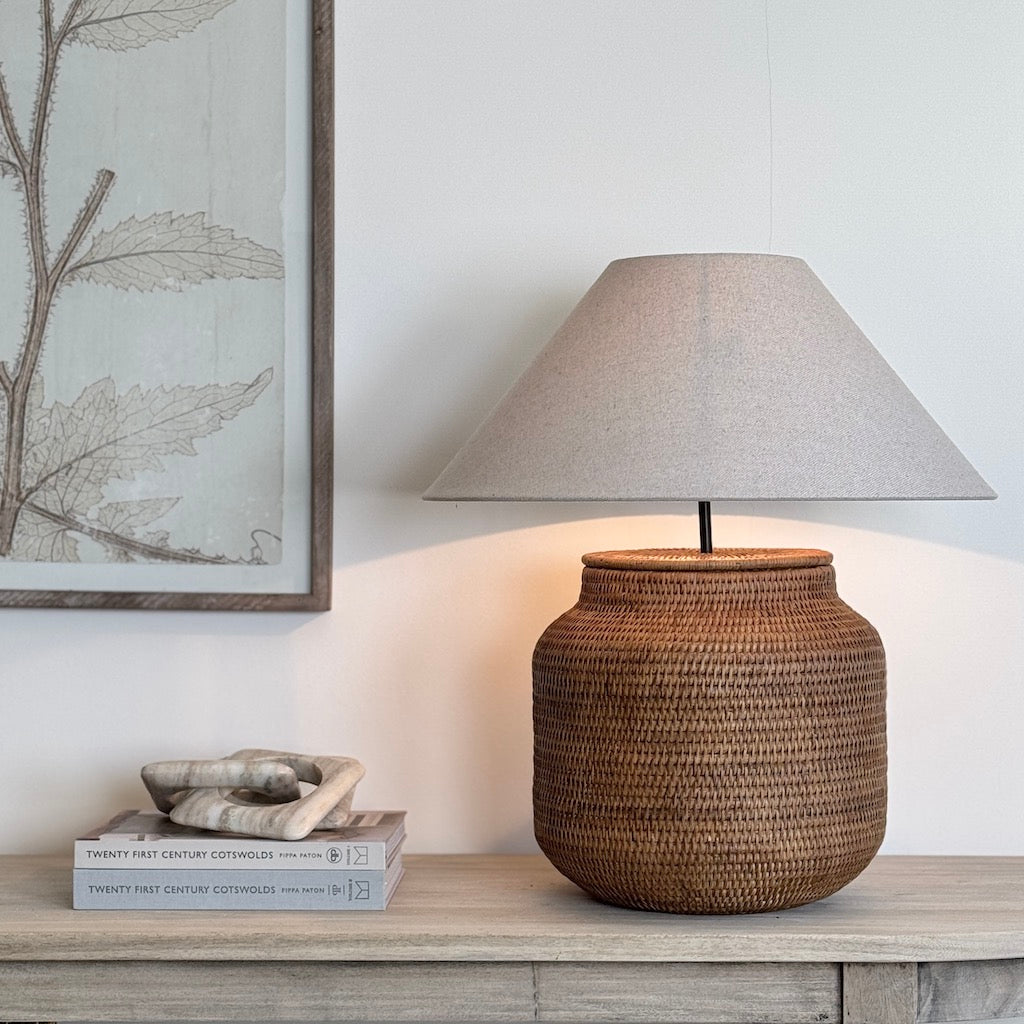 Ashcliffe Rattan Table Lamp Natural Matt