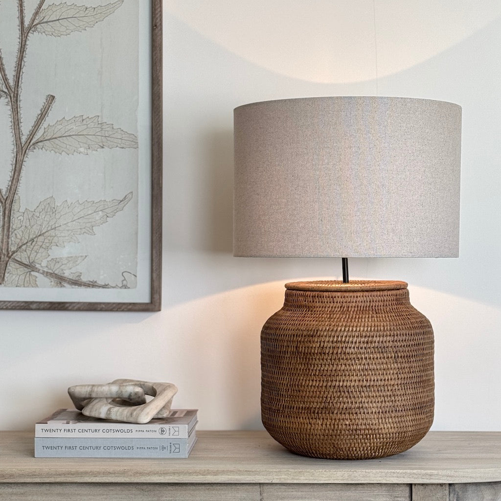 Ashcliffe Rattan Table Lamp Natural Matt