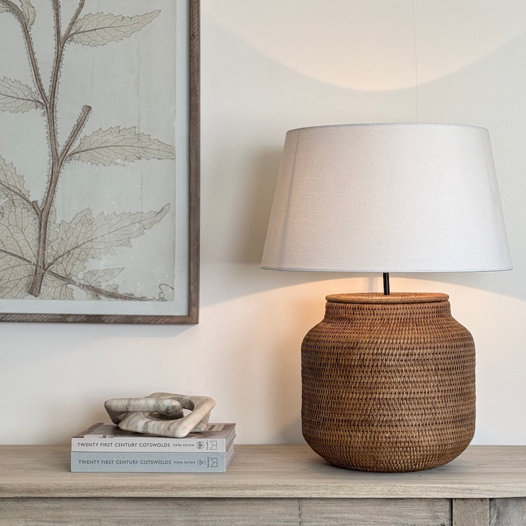 Ashcliffe Rattan Table Lamp Natural Matt