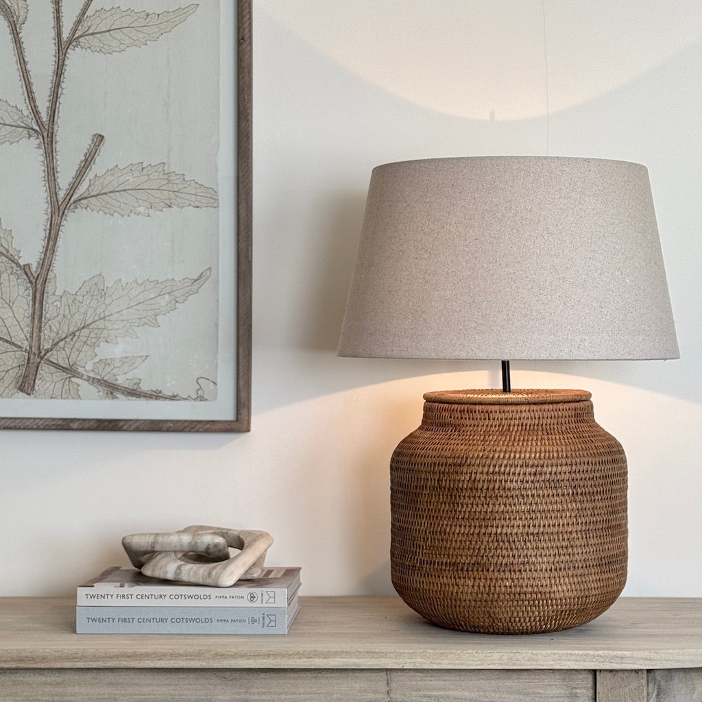 Ashcliffe Rattan Table Lamp Natural Matt