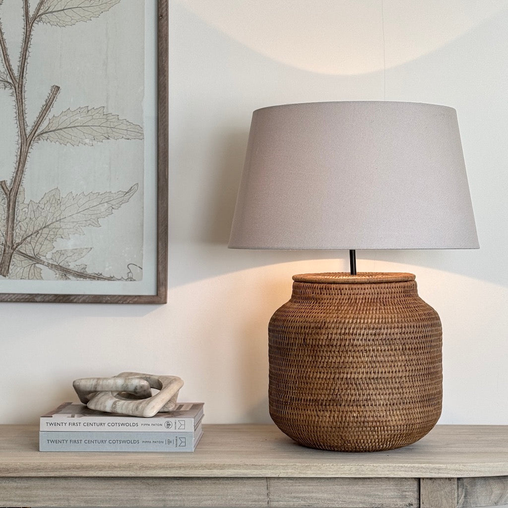 Ashcliffe Rattan Table Lamp Natural Matt