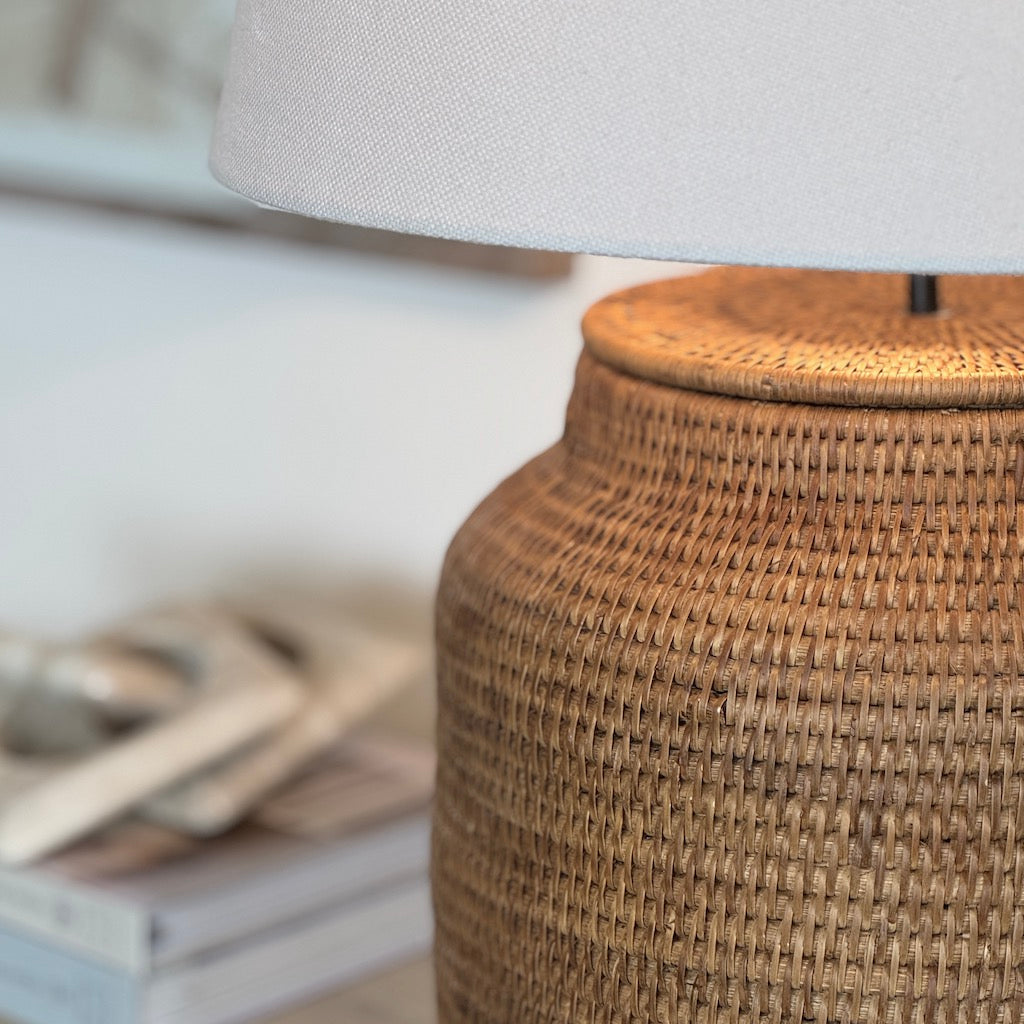 Ashcliffe Rattan Table Lamp Natural Matt