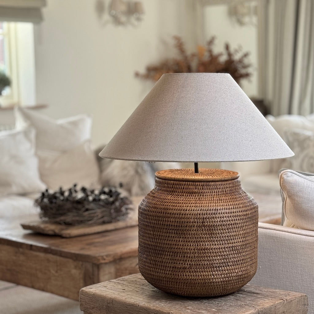 Ashcliffe Rattan Table Lamp Natural Matt