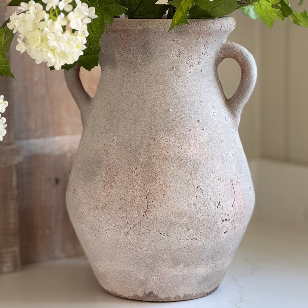 Rustic Terracotta Urn With Handles