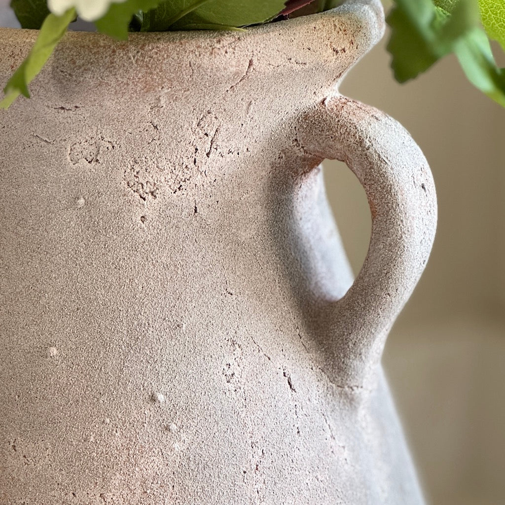 Rustic Terracotta Urn With Handles