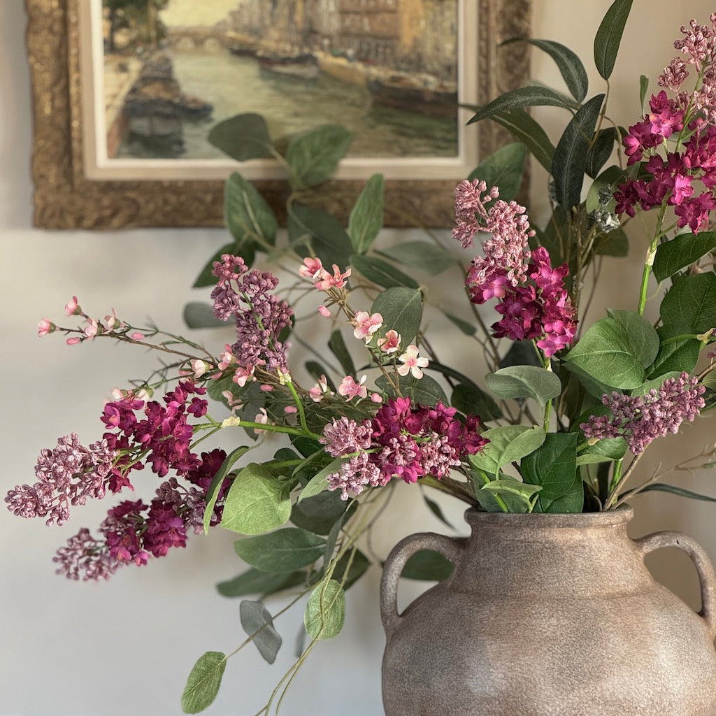 Faux Vintage Lilac Arrangement