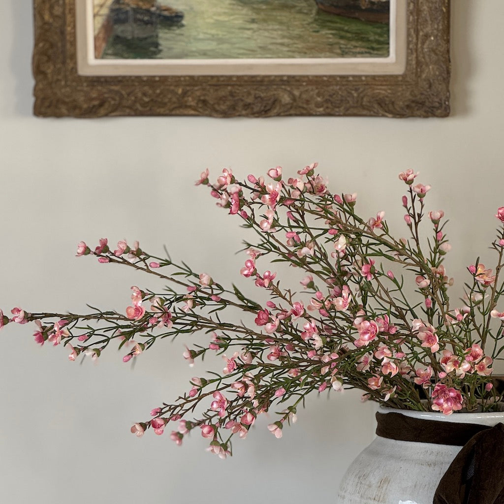 Faux Pink Wax Flower