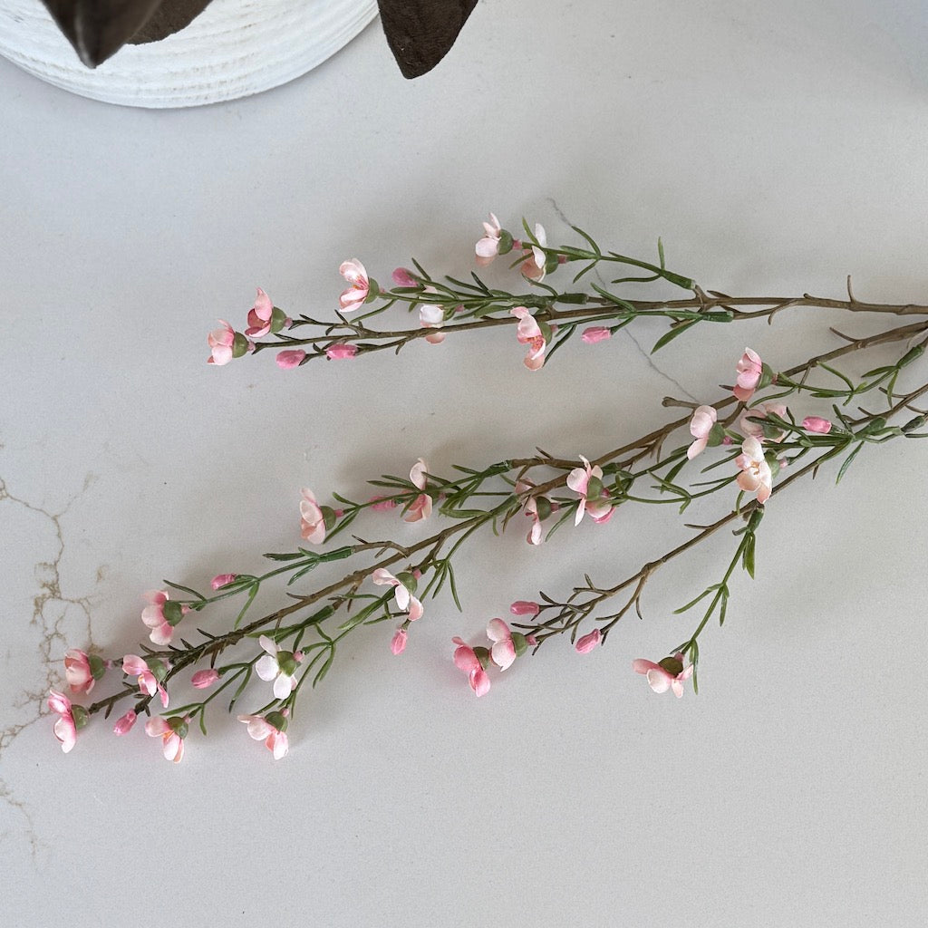 Faux Pink Wax Flower