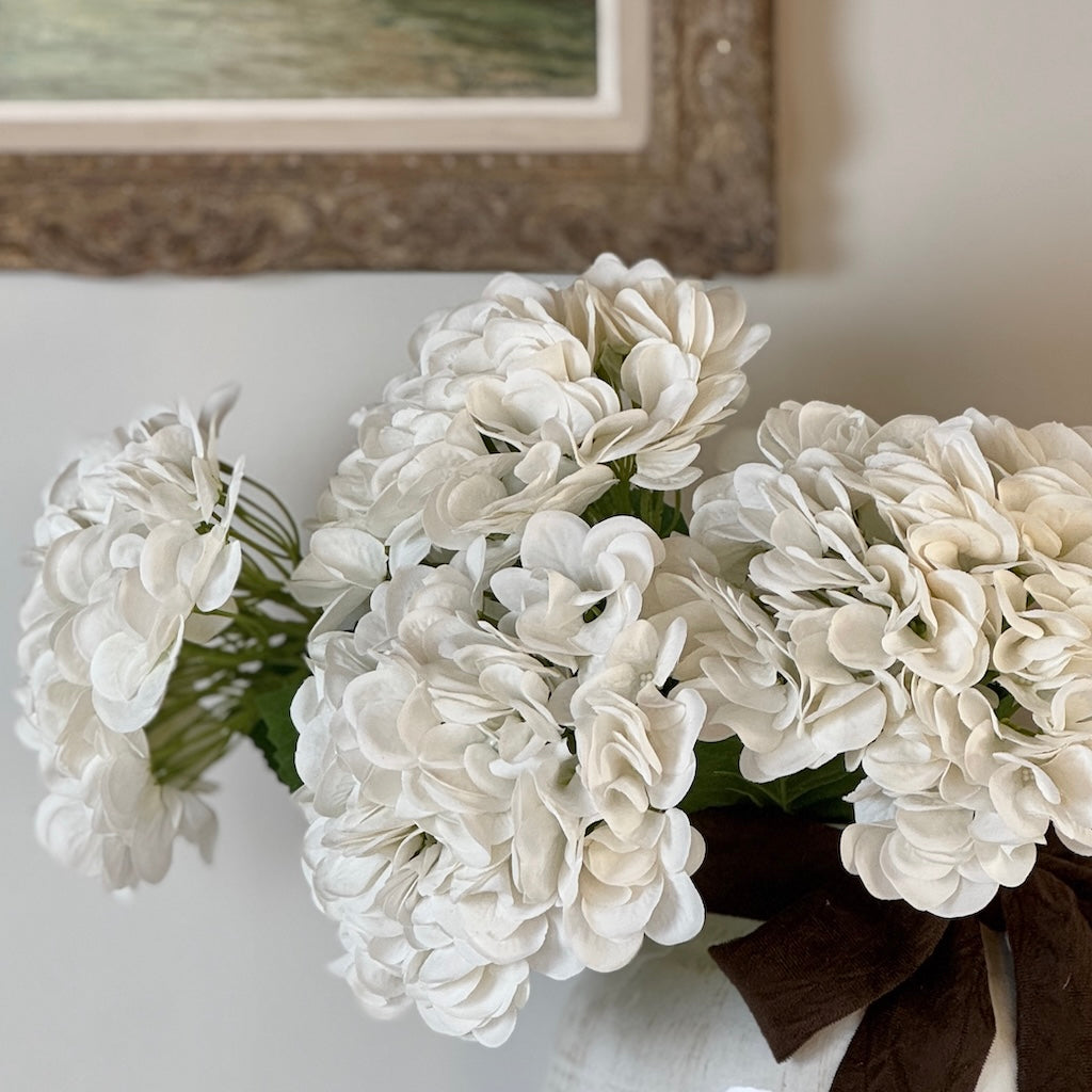 Faux White Real Feel Hydrangea