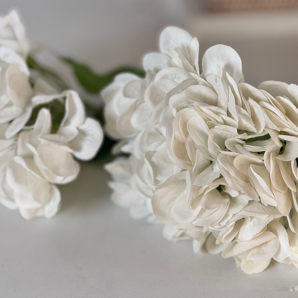 Faux White Real Feel Hydrangea