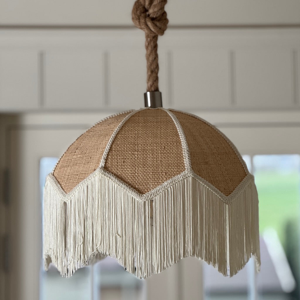 Fringed Raffia Pendant Shade