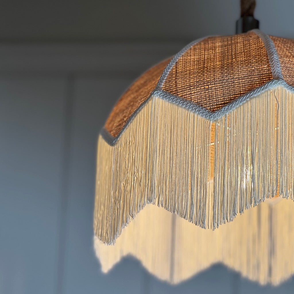 Fringed Raffia Pendant Shade