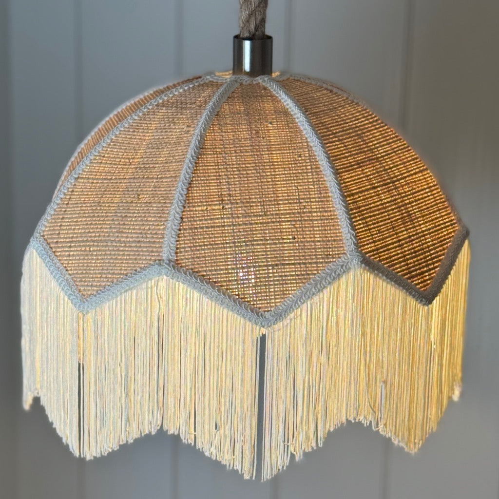 Fringed Raffia Pendant Shade