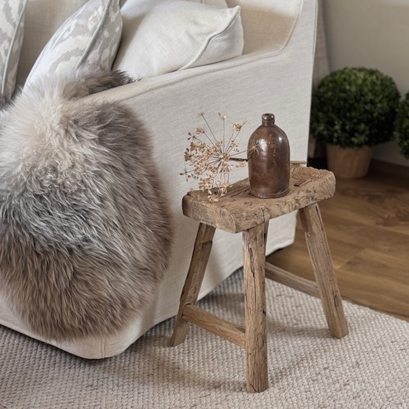 Vintage Reclaimed Wood Stool