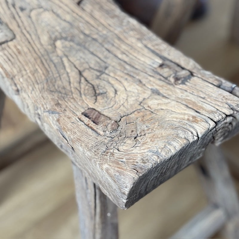 Vintage Reclaimed Wood Stool