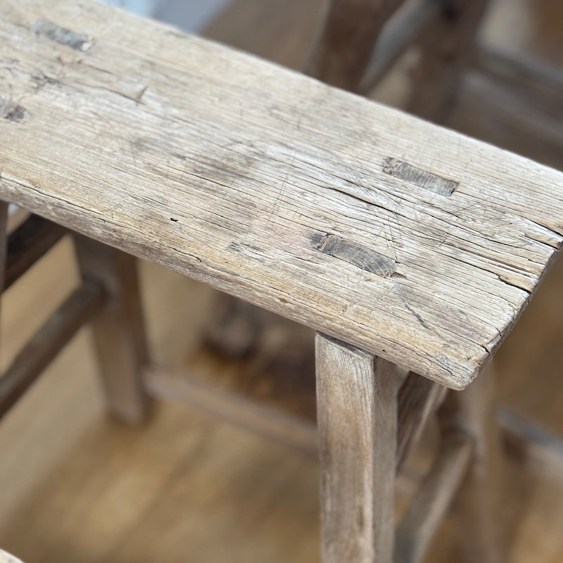 Vintage Reclaimed Wood Stool