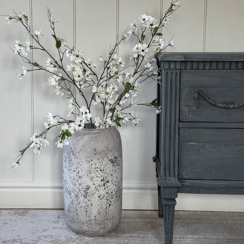 Tall Distressed Stone Effect Vase