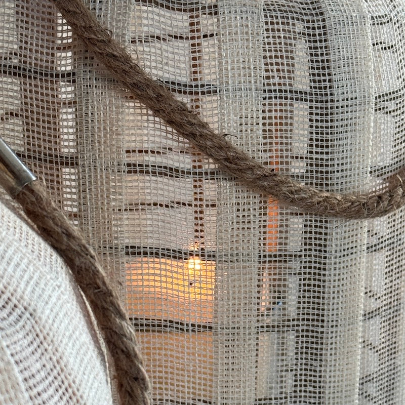 Bamboo and Linen Lantern