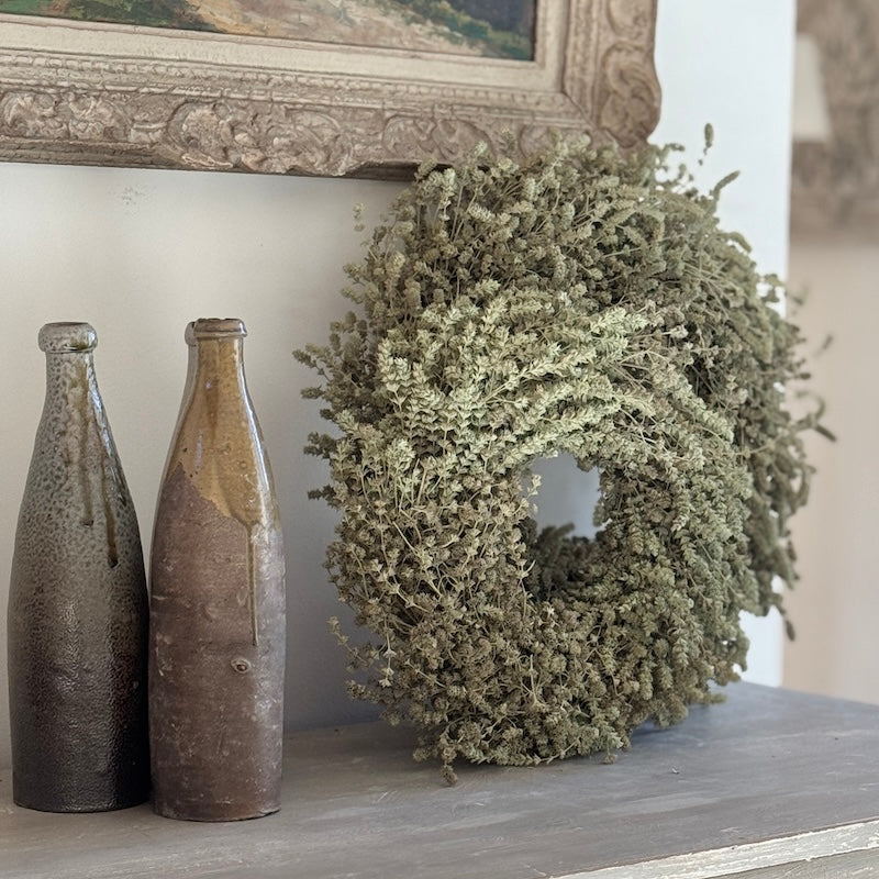 Preserved Linen Herb Wreath Sage