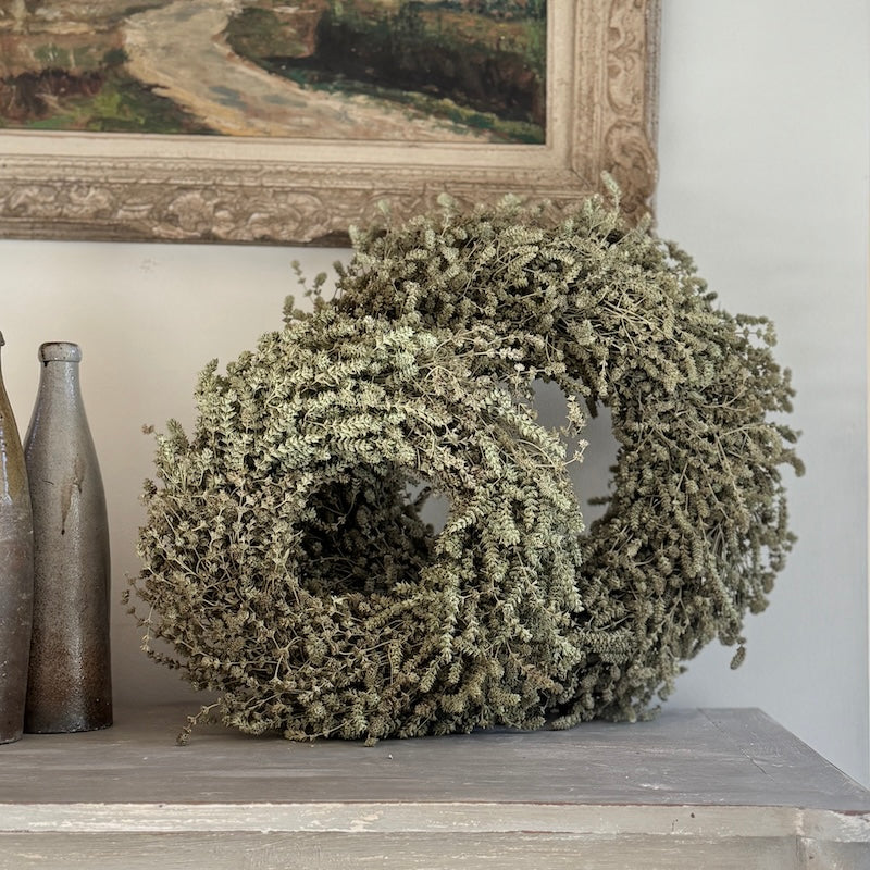 Preserved Linen Herb Wreath Sage