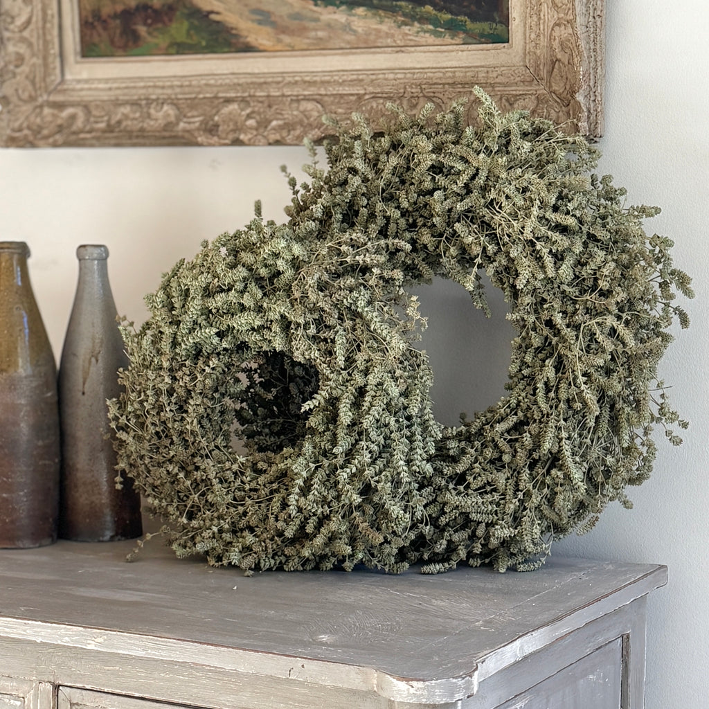 Preserved Linen Herb Wreath Sage