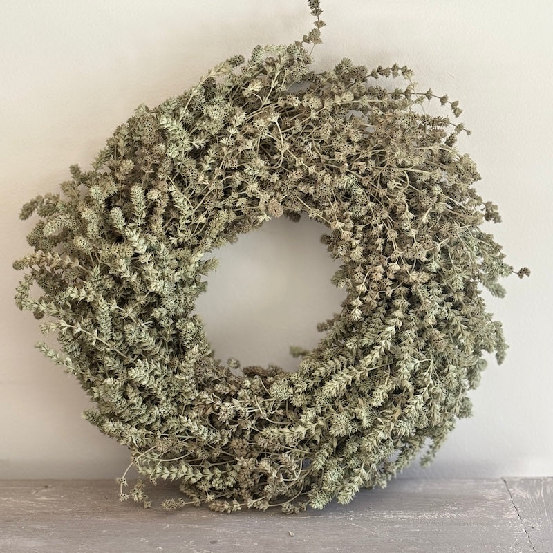 Preserved Linen Herb Wreath Sage