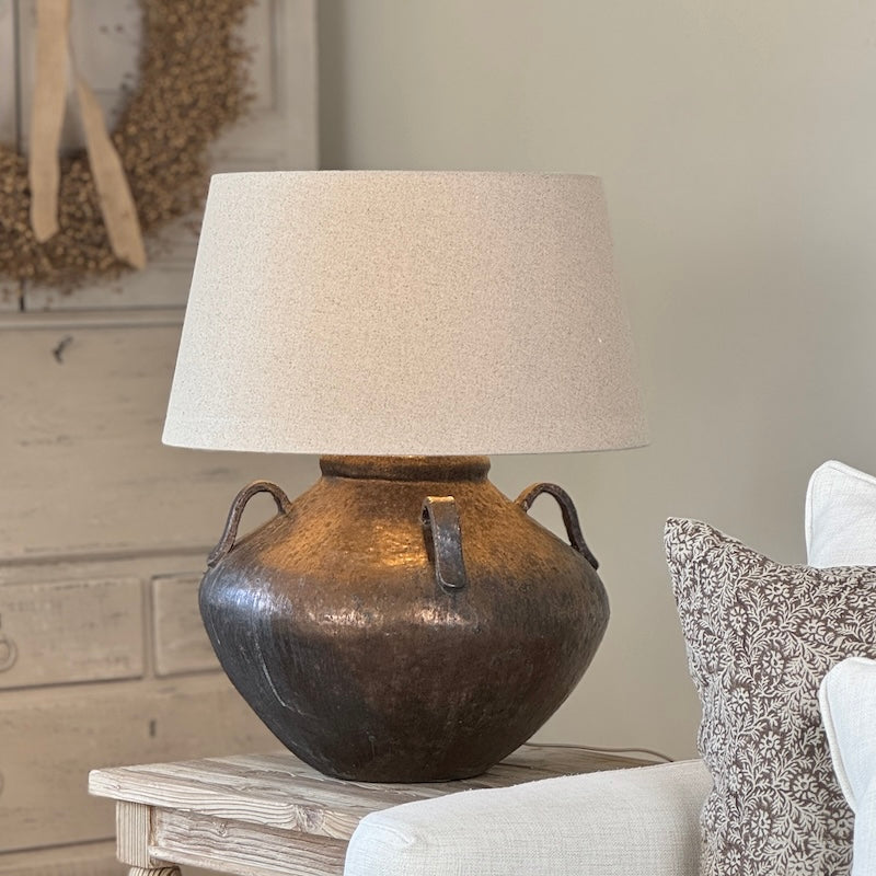 Large Handfinished Bronzed Table Lamp