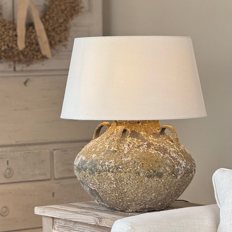 Rustic Aged Amphora Table Lamp