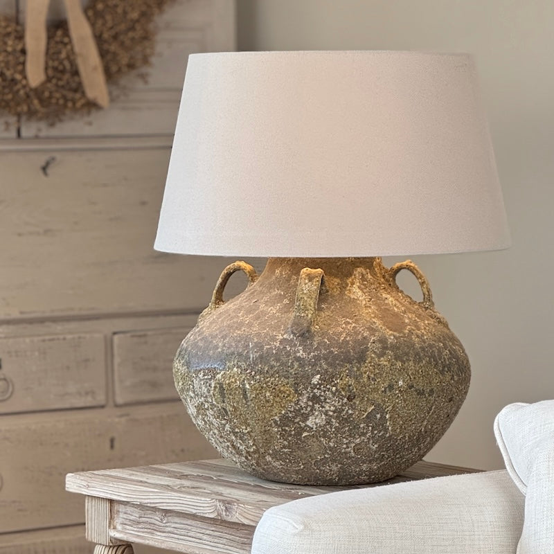 Rustic Aged Amphora Table Lamp