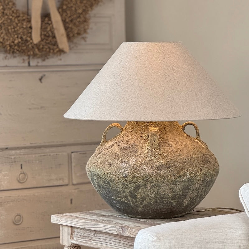 Rustic Aged Amphora Table Lamp