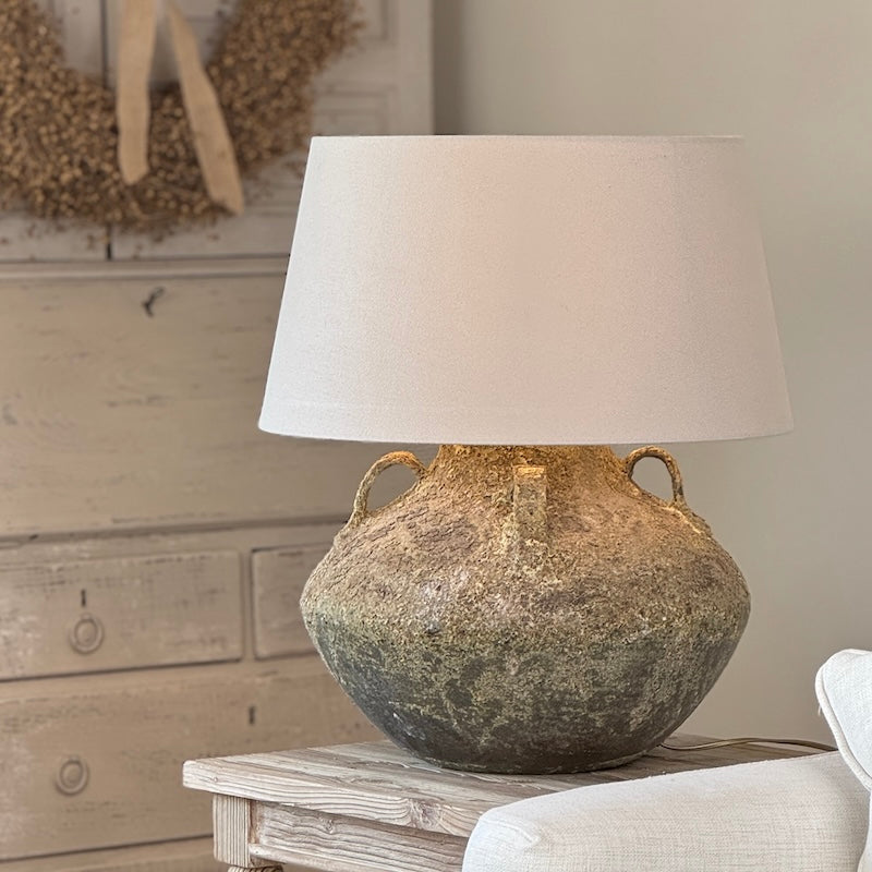 Rustic Aged Amphora Table Lamp