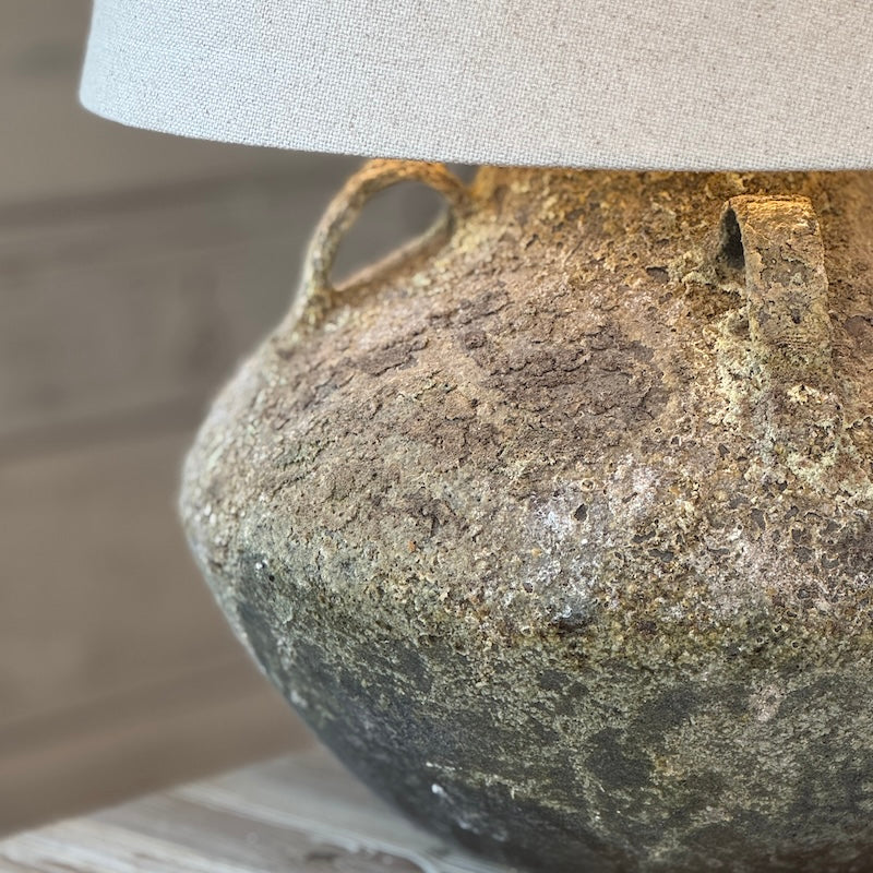 Rustic Aged Amphora Table Lamp