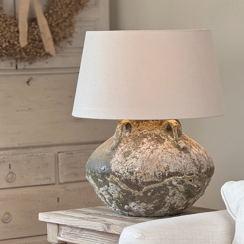 Rustic Aged Amphora Table Lamp