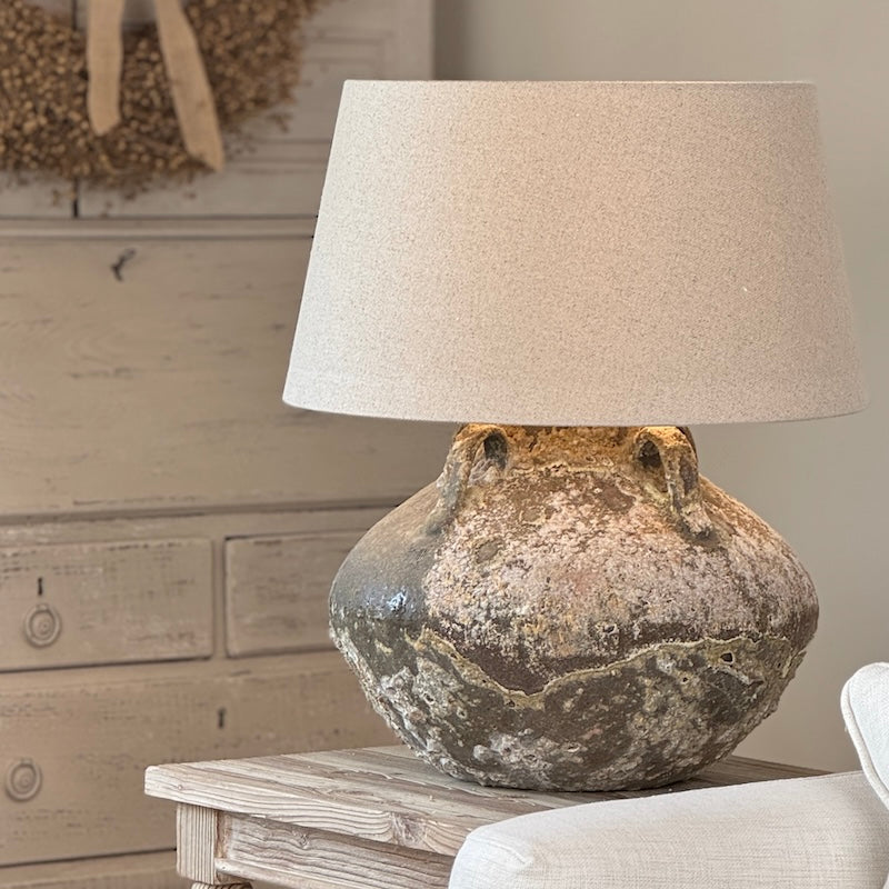 Rustic Aged Amphora Table Lamp