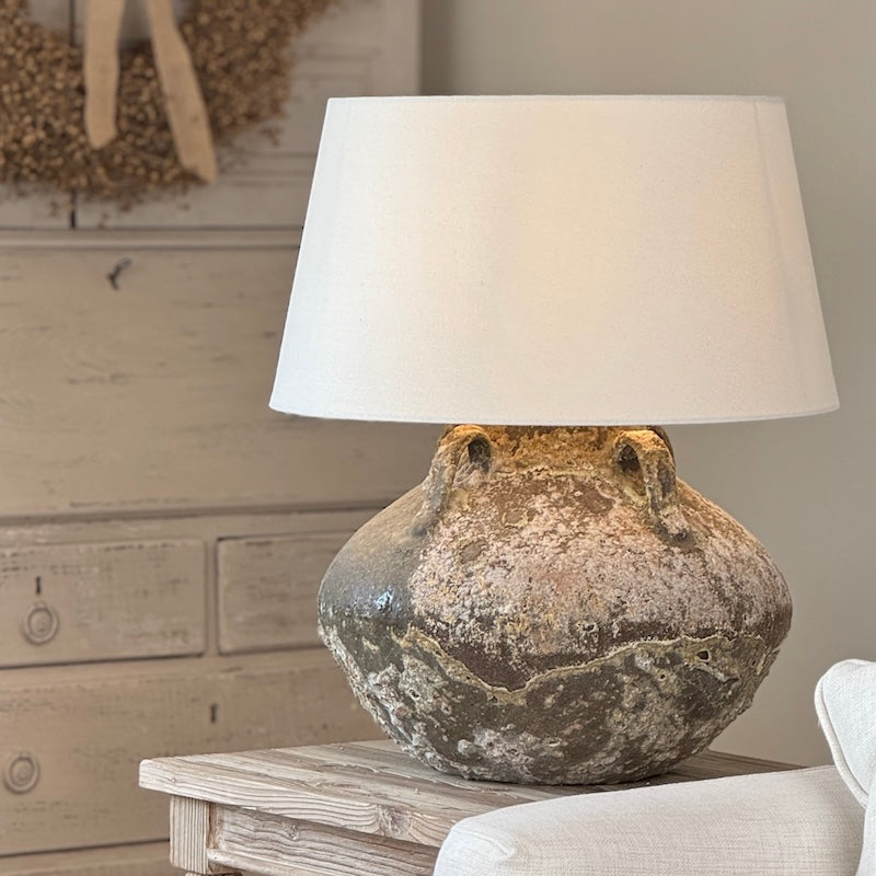 Rustic Aged Amphora Table Lamp