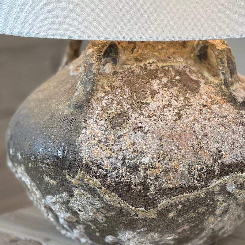 Rustic Aged Amphora Table Lamp