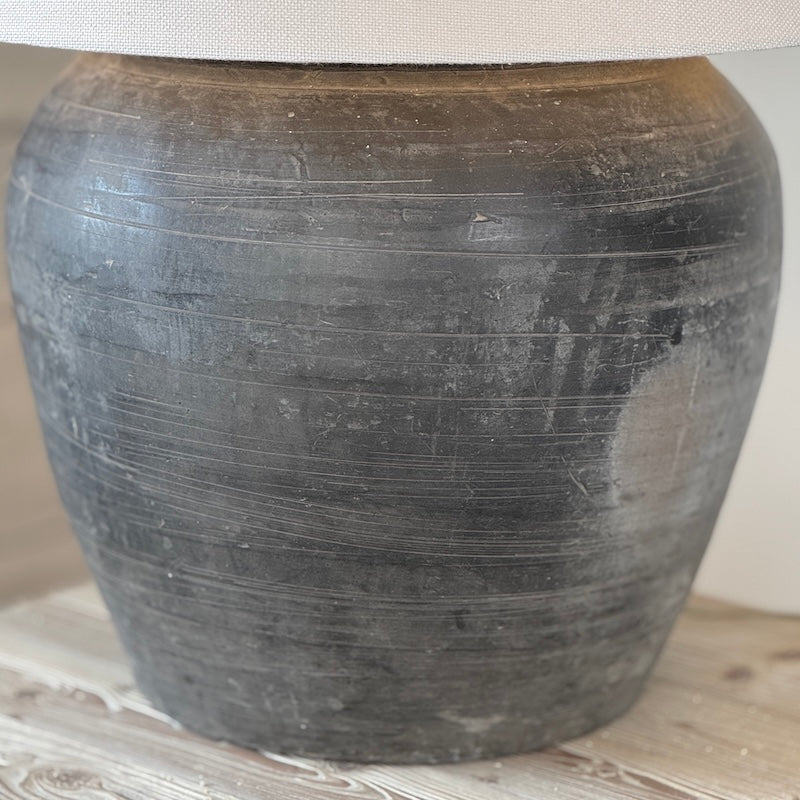 Large Clay Pot Jar Lamp (IS009)