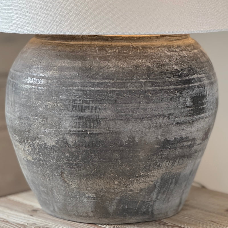 Large Clay Pot Jar Lamp (IS011)