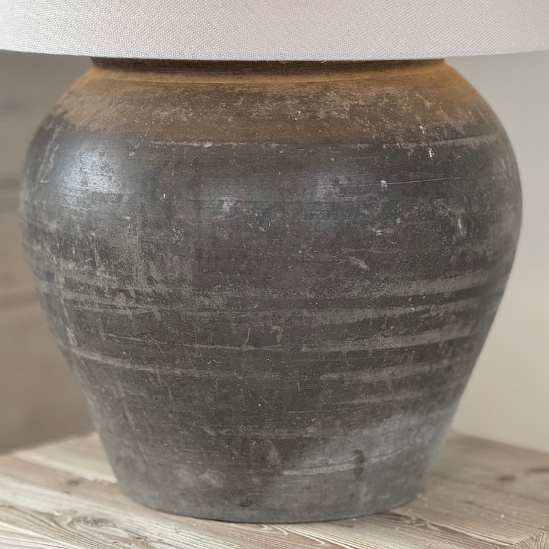 Large Clay Pot Jar Lamp (IS012)