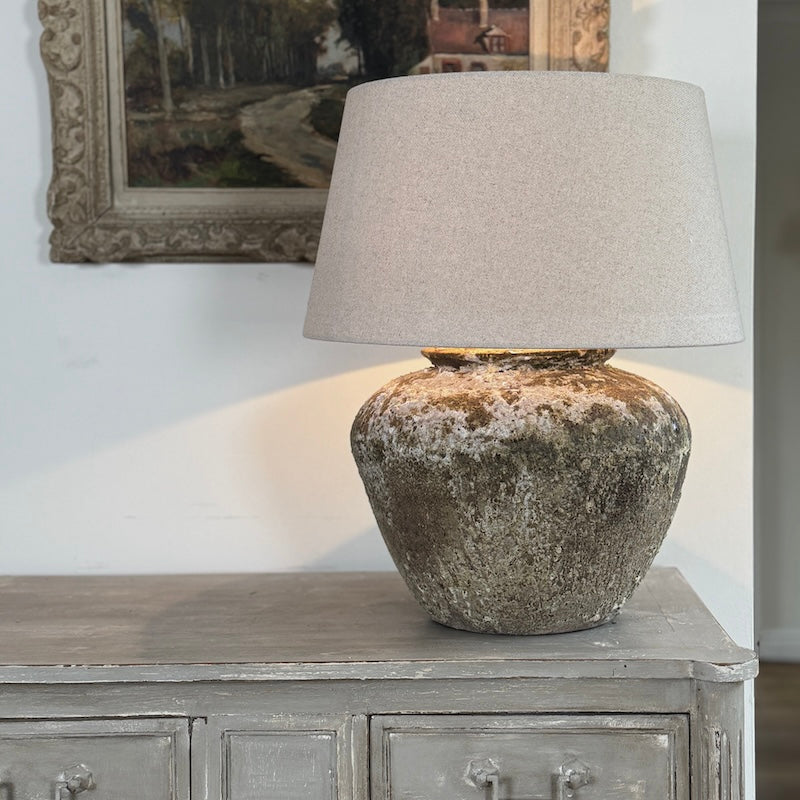 Rustic Aged Finish Table Lamp (IS018)