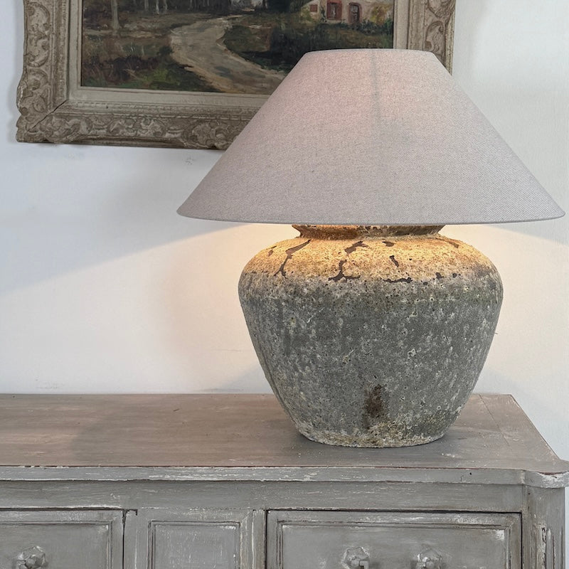 Rustic Aged Finish Table Lamp (IS021)