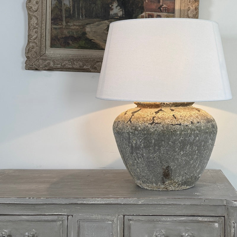 Rustic Aged Finish Table Lamp (IS021)