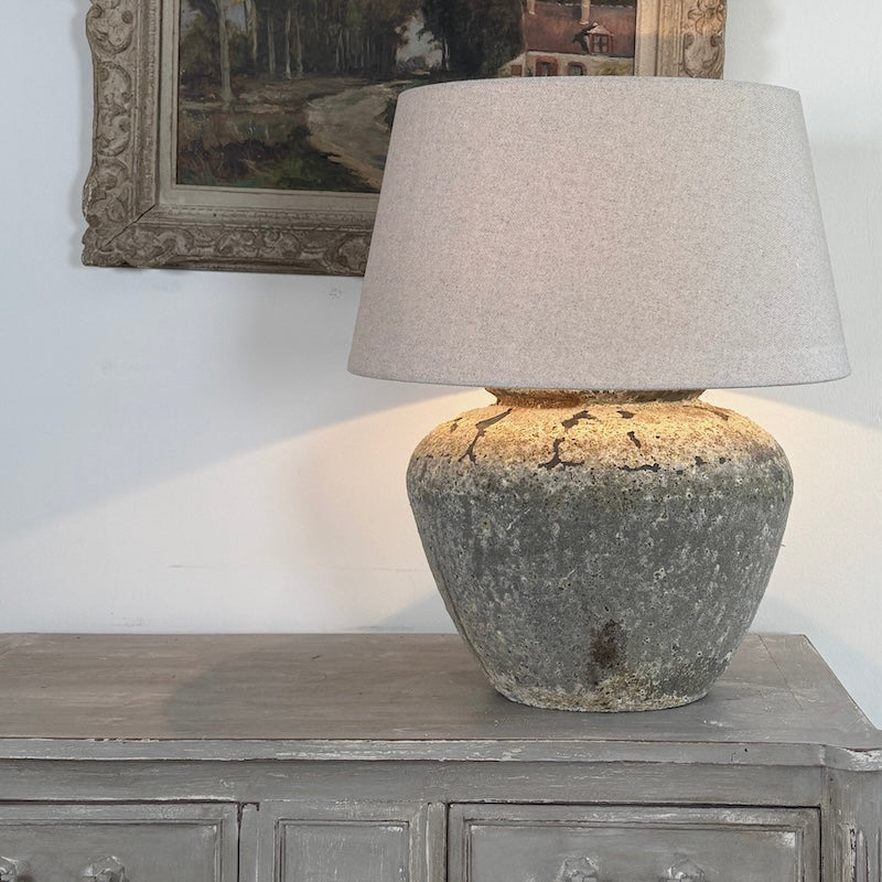 Rustic Aged Finish Table Lamp (IS021)