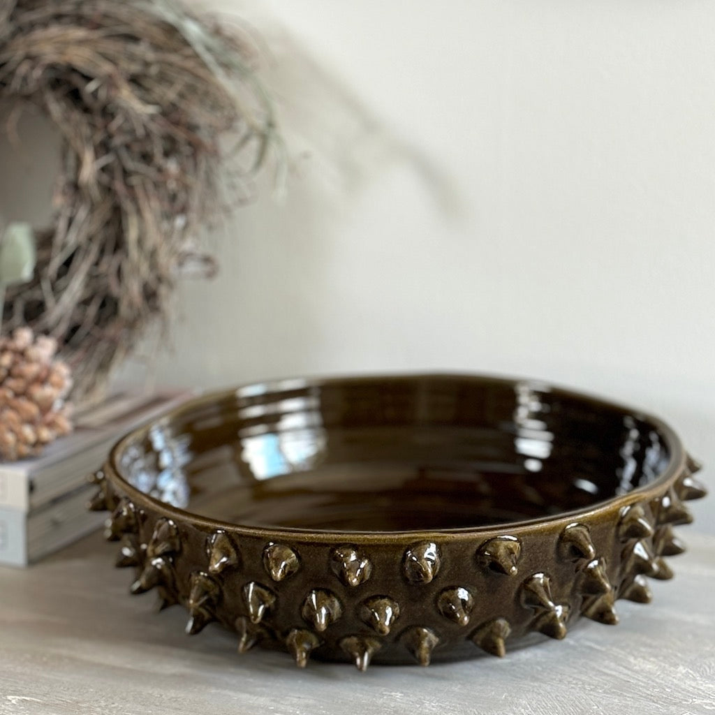 Olive Brown Conker Bowl