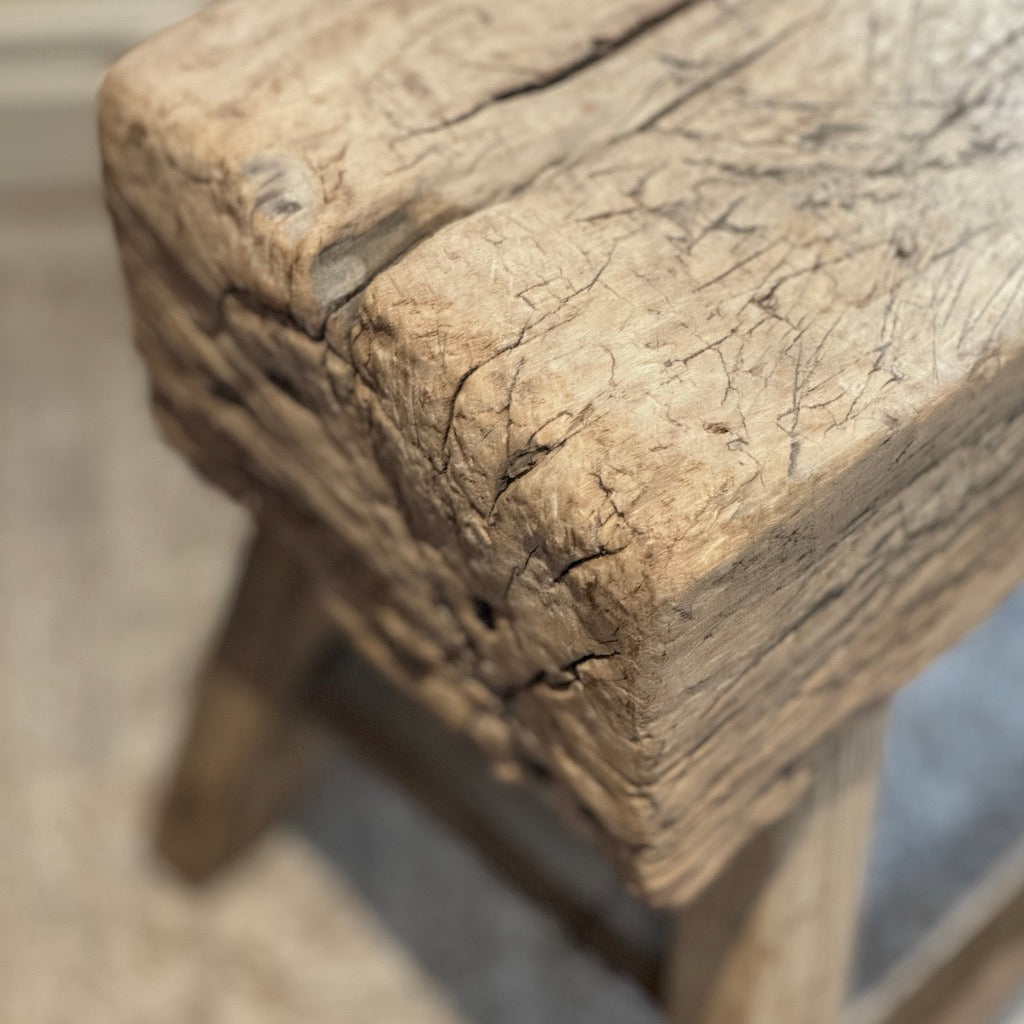 Antique Chinese Reclaimed Wood Stool