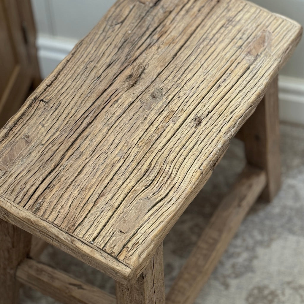 Vintage Chinese Reclaimed Wood Side Table