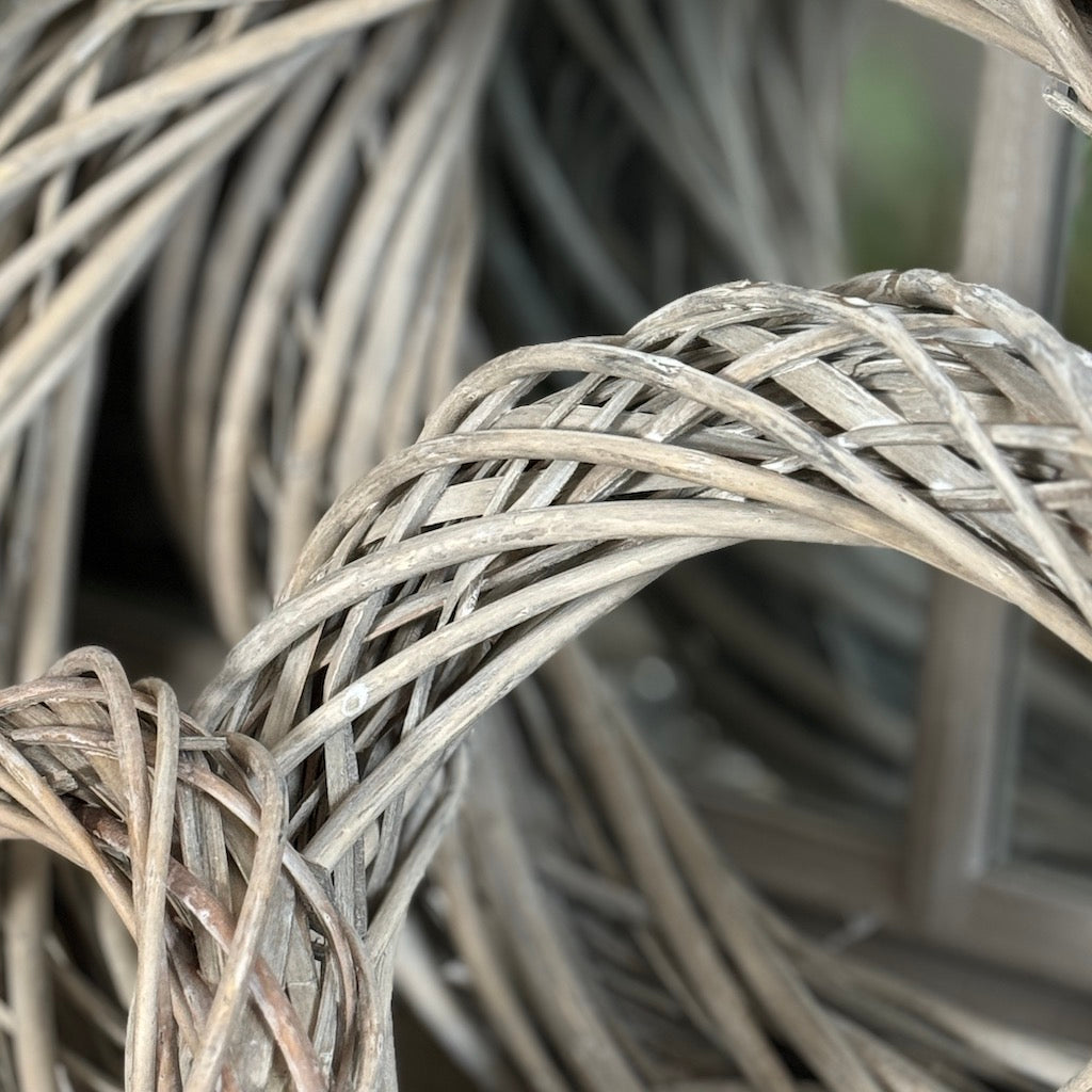 Natural Willow Greywash Wreath Garland