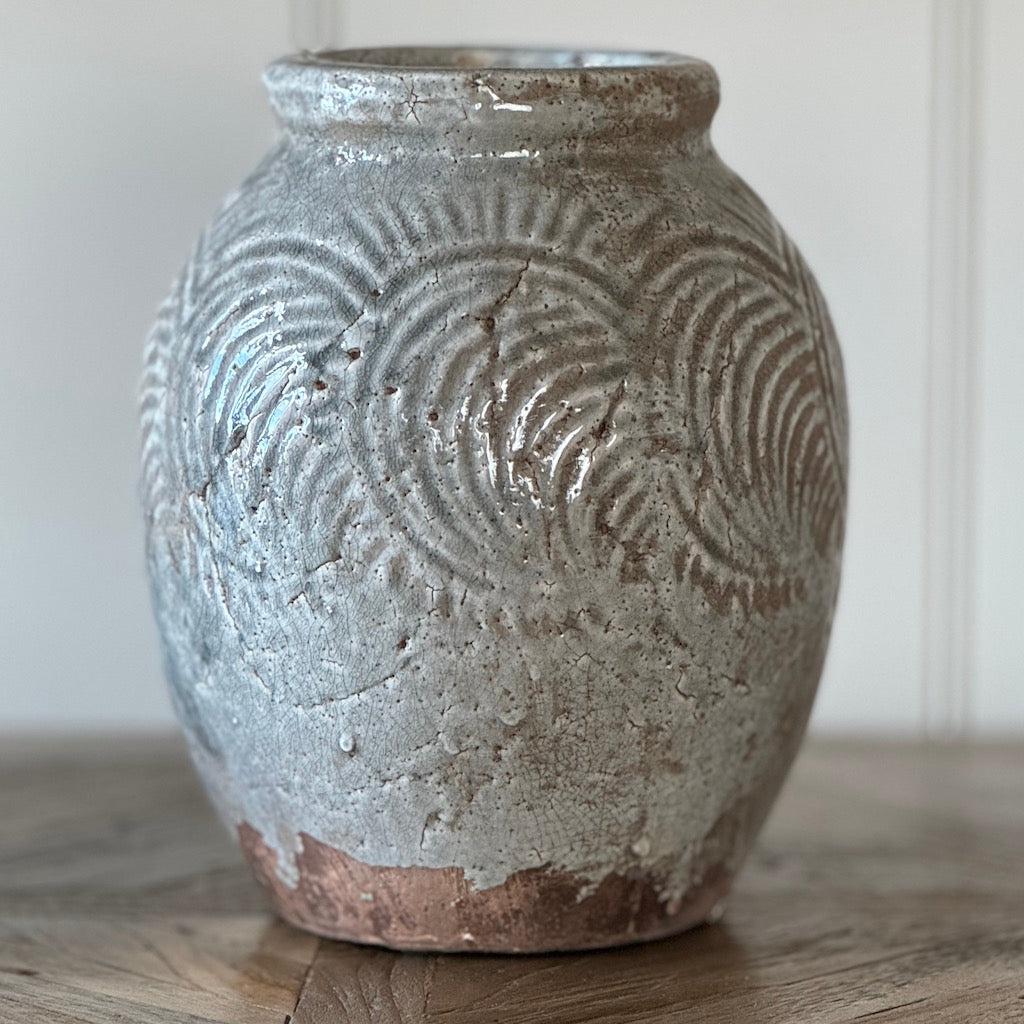 Sophia Stoneware Distressed Vase